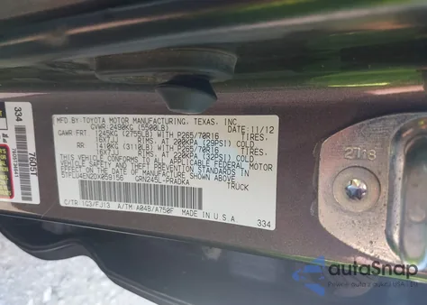 2013 Toyota Tacoma Base V6 z USA, uszkodzony, nr VIN 5TFLU4EN2DX059156